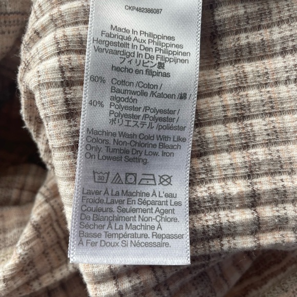 Madewell Brightside Rib Cutaway Crop Tank Peachy Spacedye Size M EUC - Picture 6 of 6